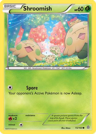 Shroomish 15/160 - XY  Primal Clash Reverse Holofoil-1
