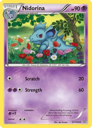 Nidorina 67/160 - XY  Primal Clash Reverse Holofoil