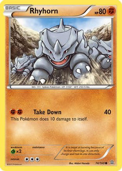 Rhyhorn/160 - XY  Primal Clash Reverse Holofoil-1