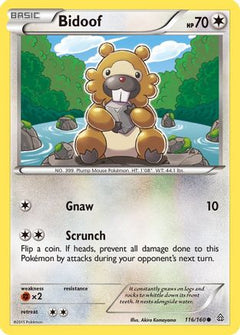 Bidoof 116/160 - XY  Primal Clash Reverse Holofoil-1