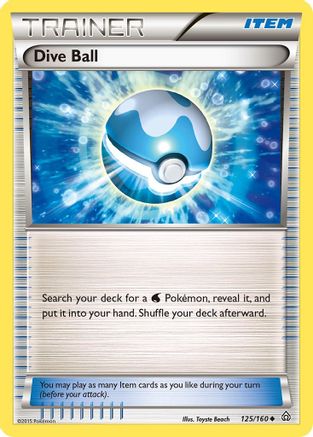 Dive Ball 125/160 - XY  Primal Clash Reverse Holofoil-1