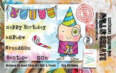 AALL and Create #962 - A7 Stamp Set Set - Boy Birthday-1