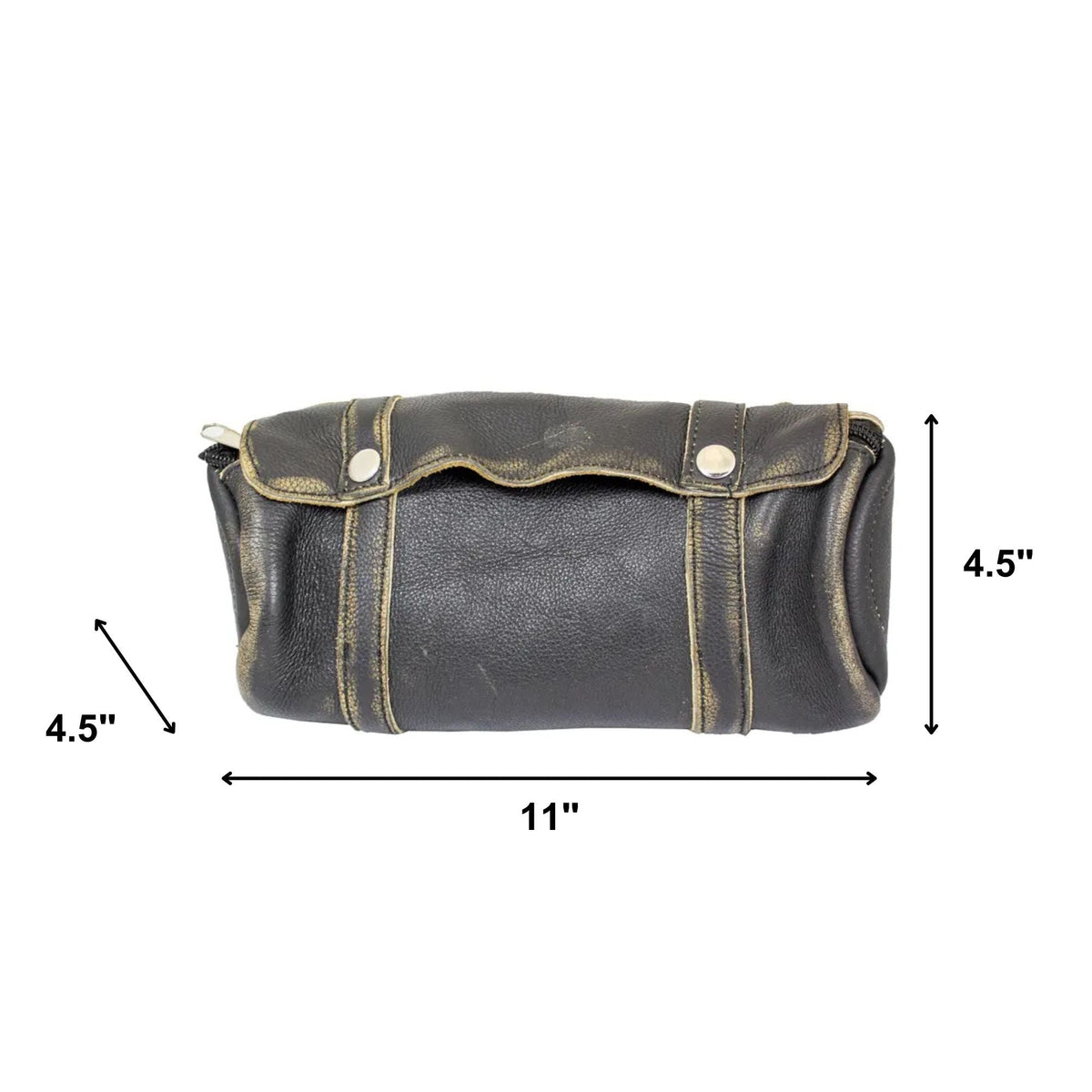Open Road Soft Body Distressed Leather Tool Bag-4
