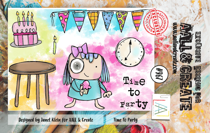 AALL and Create #967 - A7 Stamp Set - Time To Party-1