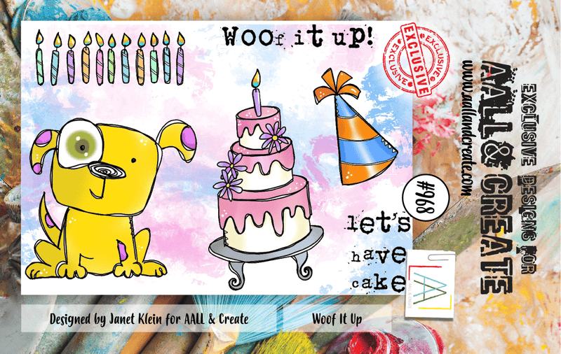 AALL and Create #968 - A7 Stamp Set - Woof It Up-1