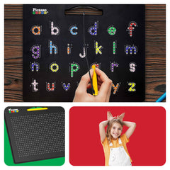 PicassoTiles - PicassoTiles Double-Sided Magnetic Drawing Tablet Pad - Ages 3+-4