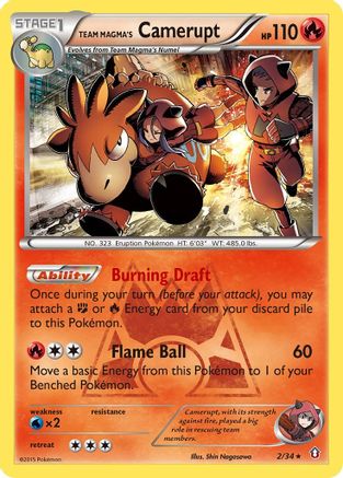 Team Magma's Camerupt 2/34 - Double Crisis Reverse Holofoil-1
