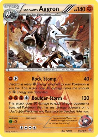 Team Magma's Aggron 14/34 - Double Crisis Reverse Holofoil-1