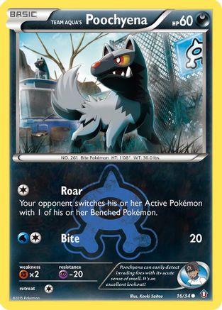 Team Aqua's Poochyena 16/34 - Double Crisis-1