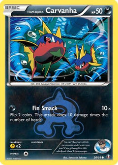 Team Aqua's Carvanha 20/34 - Double Crisis Reverse Holofoil-1