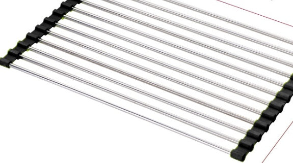 Folding Kitchen Drain Sink Rack Stainless Steel-13