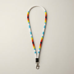 Round Beaded Lanyard(White)-4
