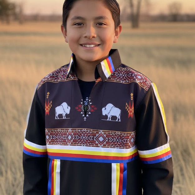 Black Buffalo Youth Ribbon shirt-1