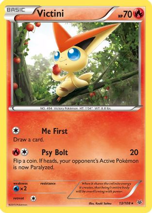 Victini 13/108 - XY  Roaring Skies Reverse Holofoil-1