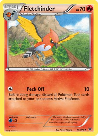 Fletchinder/108 - XY  Roaring Skies Reverse Holofoil