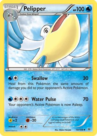 Pelipper 19/108 - XY  Roaring Skies Reverse Holofoil