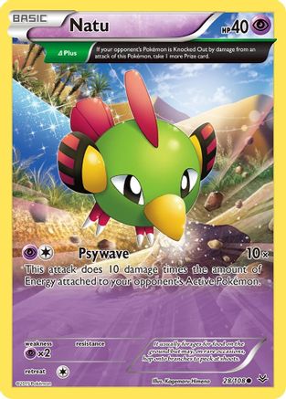 Natu (28 Delta) 28/108 - XY  Roaring Skies Reverse Holofoil-1