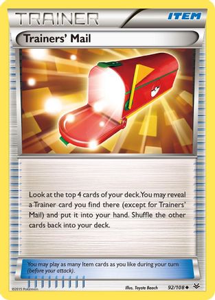 Trainers' Mail 92/108 - XY  Roaring Skies Reverse Holofoil-1
