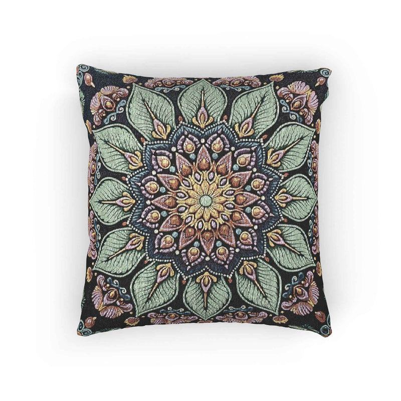 Mandala Floral Mosaic Woven Pillow | Boho Decorative Cushion Cover-7