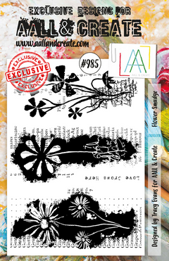 AALL and Create A5 Stamp Set - #985 - Flower Smudge-1