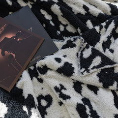 Tap Shoe & Baby's Breath Cow Print Extended Throw-5