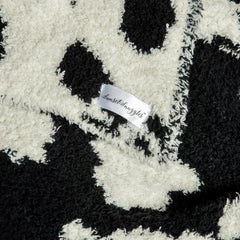 Tap Shoe & Baby's Breath Cow Print Extended Throw-8