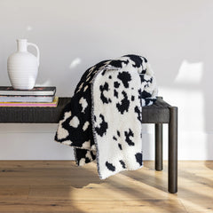 Tap Shoe & Baby's Breath Cow Print Extended Throw-3