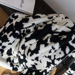 Tap Shoe & Baby's Breath Cow Print Extended Throw-4