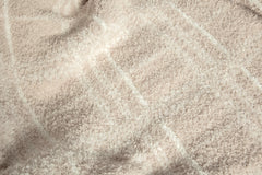 Blushing Beige & White Plaid Print Extended Throw-15