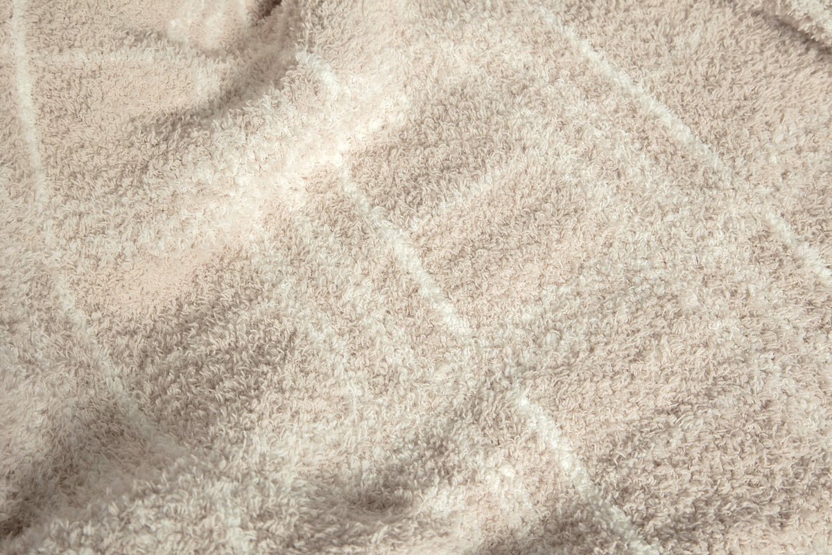 Blushing Beige & White Plaid Print Extended Throw-15