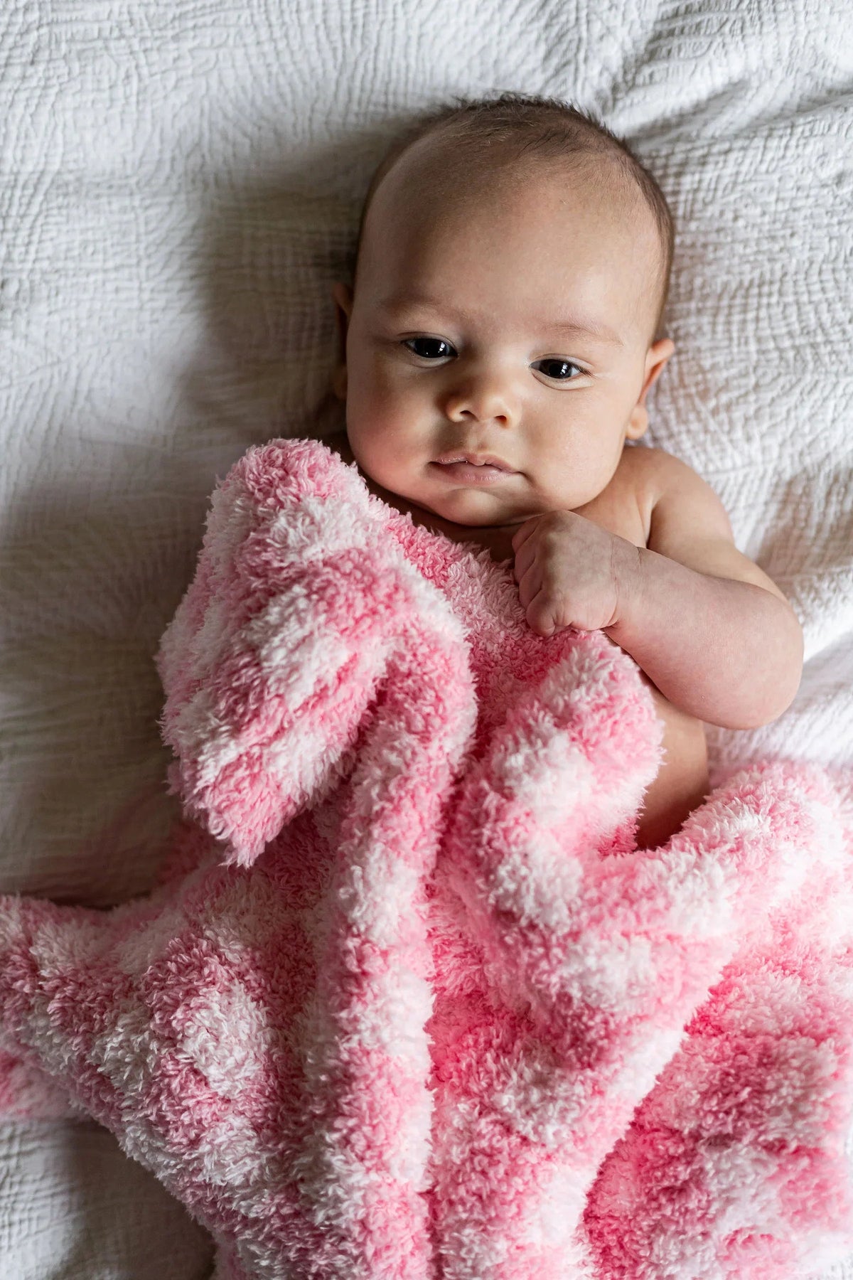 Cotton Candy Check Print Lovey-2