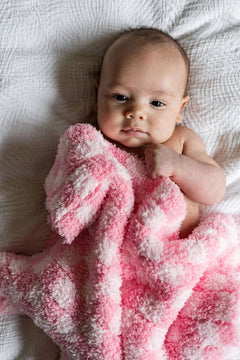 Cotton Candy Check Print Lovey-2
