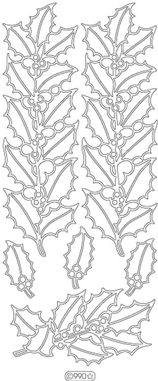 Deco Stickers - Holly Leaves-1