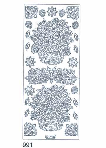 Deco Stickers - Poinsettia Basket-1