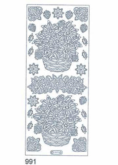 Deco Stickers - Poinsettia Basket-1