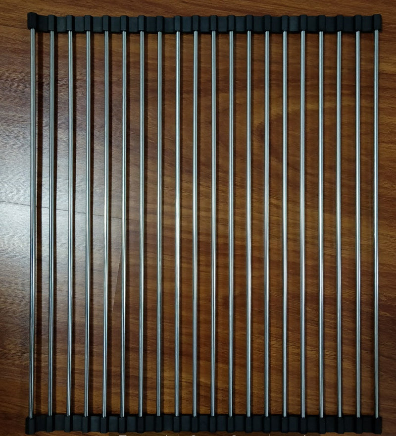 Folding Kitchen Drain Sink Rack Stainless Steel-11