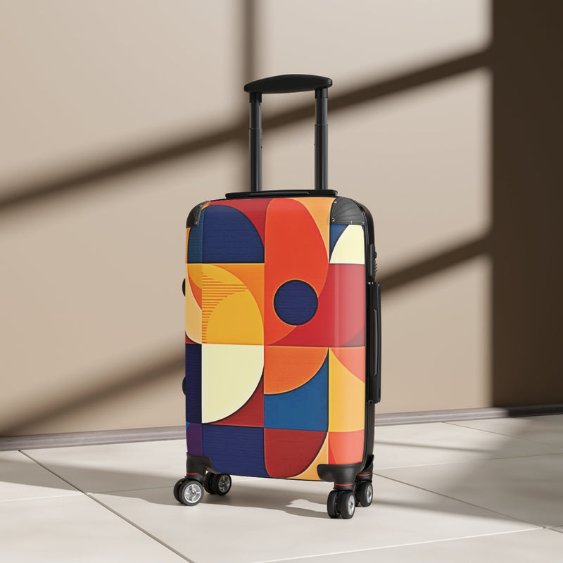 Suitcase — Retro Geometric Carry-On Luggage (Bold Mid-Century Pattern)-5