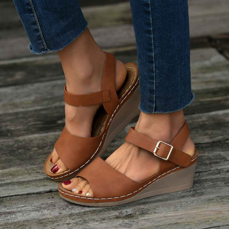 Sandalswomen's Beach Toe Wedge Sandals-2