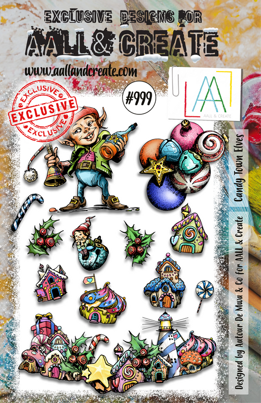 AALL and Create A5 Stamp Set - #999 - Candy Town Elves-1