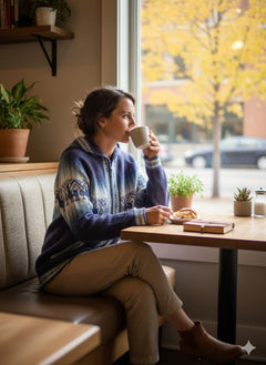 Unisex Alpaca Light Blue Sweater-3