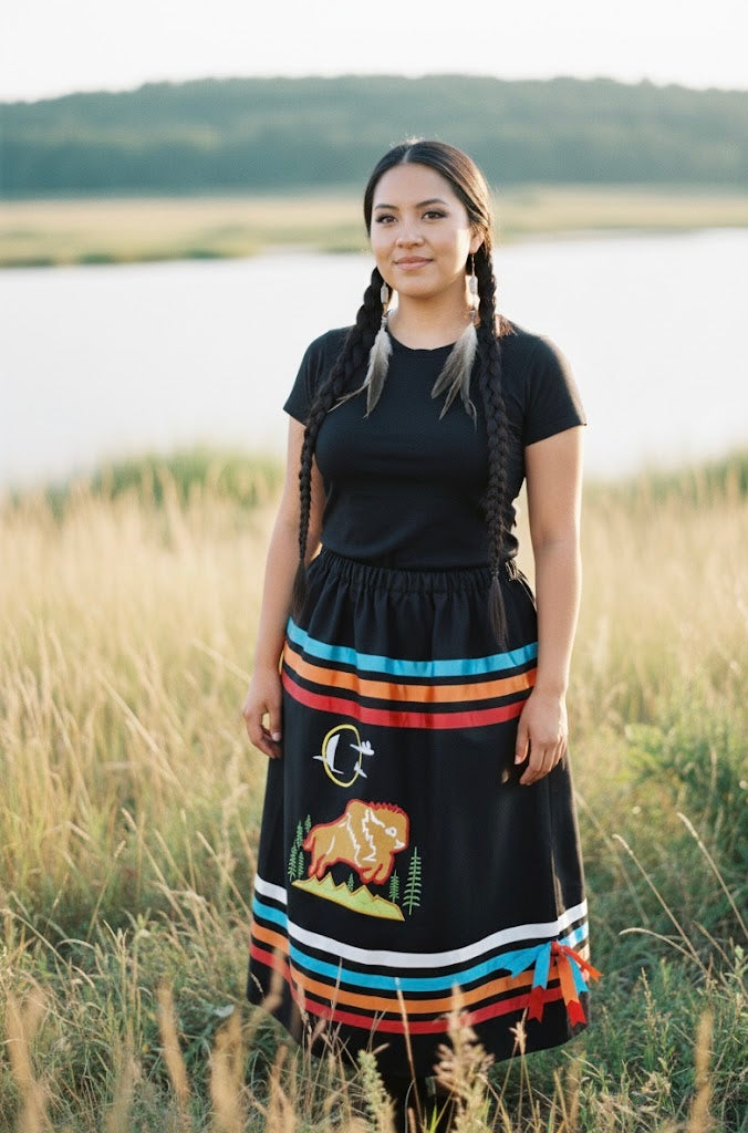 Plains Spirit Ribbon Skirt-3