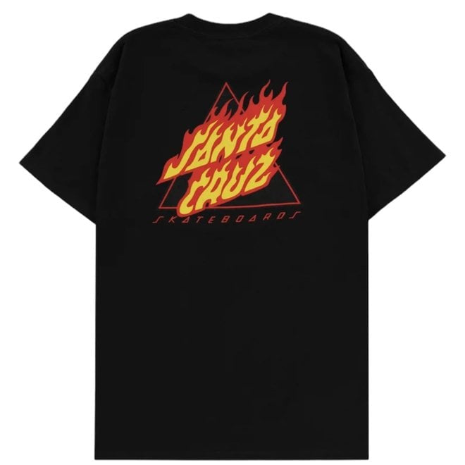 Santa Cruz 'Flamed' Tee - Black-2