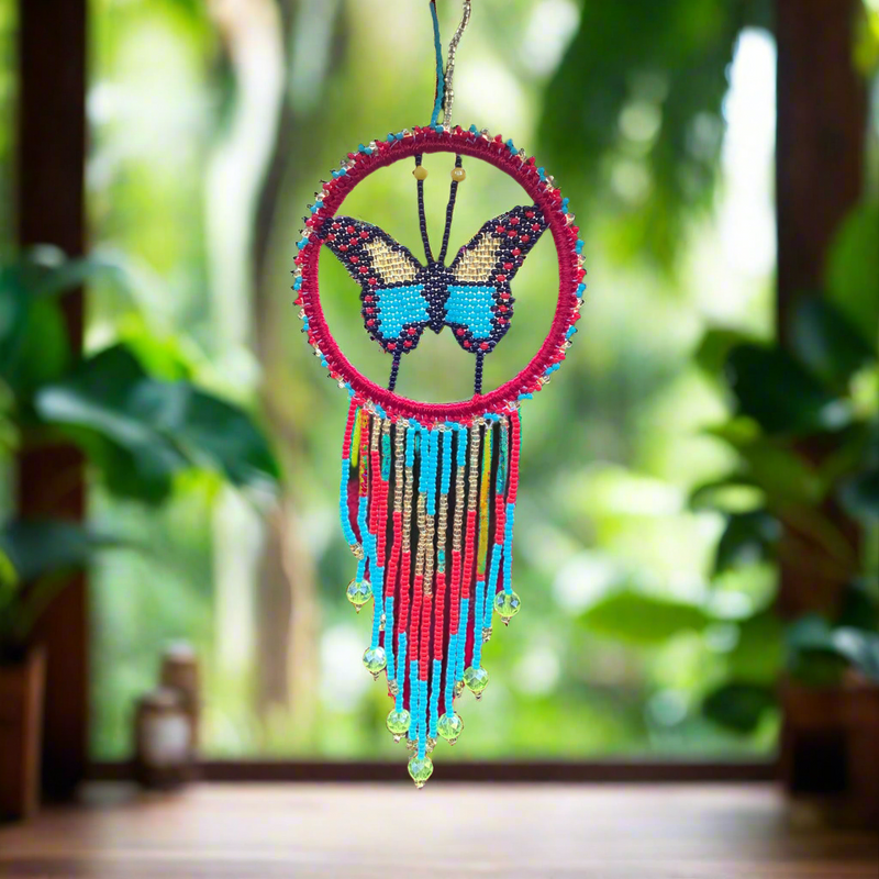 Red and Golden Butterfly Dream Catcher-4