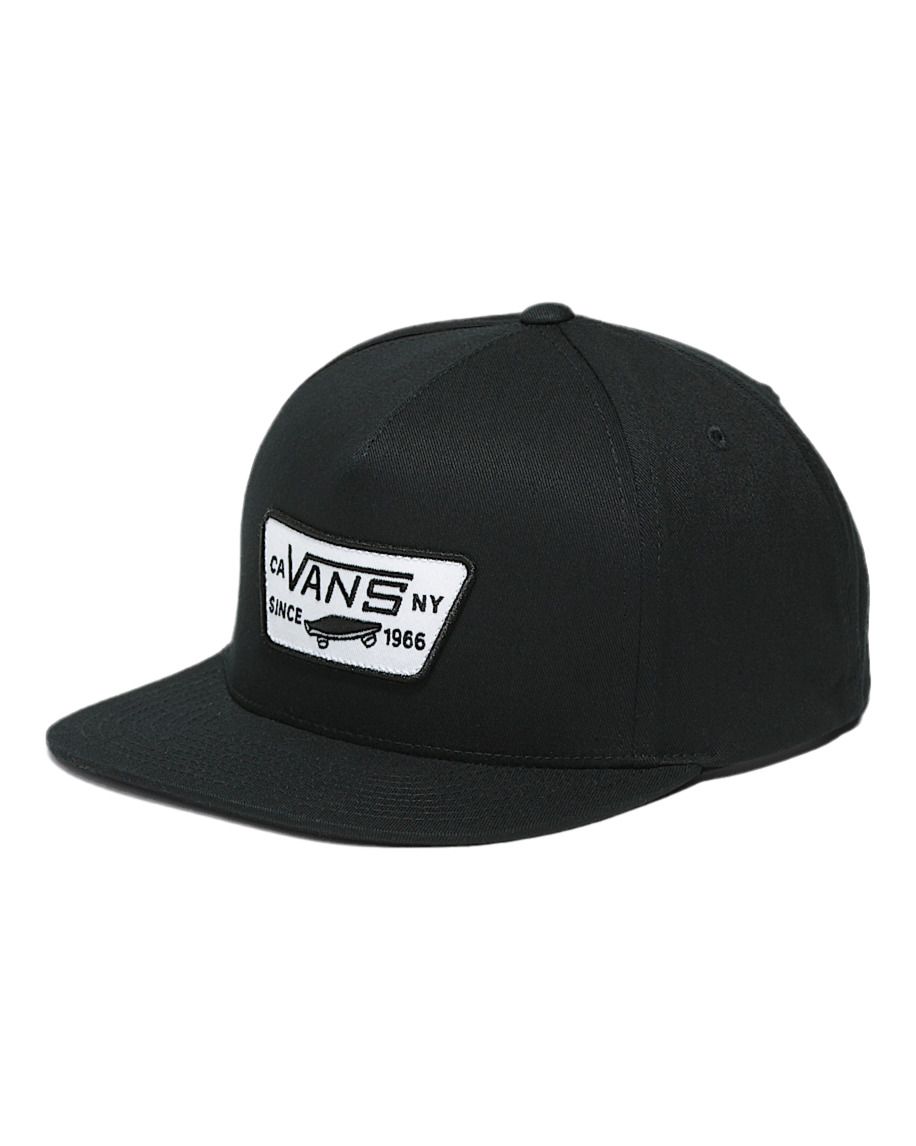 Vans 'Full Patch' Snapback Cap - Black/White-1