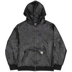 Frosted Skateboards Leather Zip-Up Jacket - Black-1