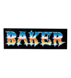 Baker 'Chrome Zone Box Logo' Sticker - Blue/Orange-1