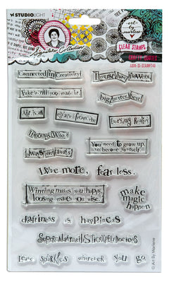 ABM Clear Stamp Crafty Quotes Signature Collection 24 PC-1