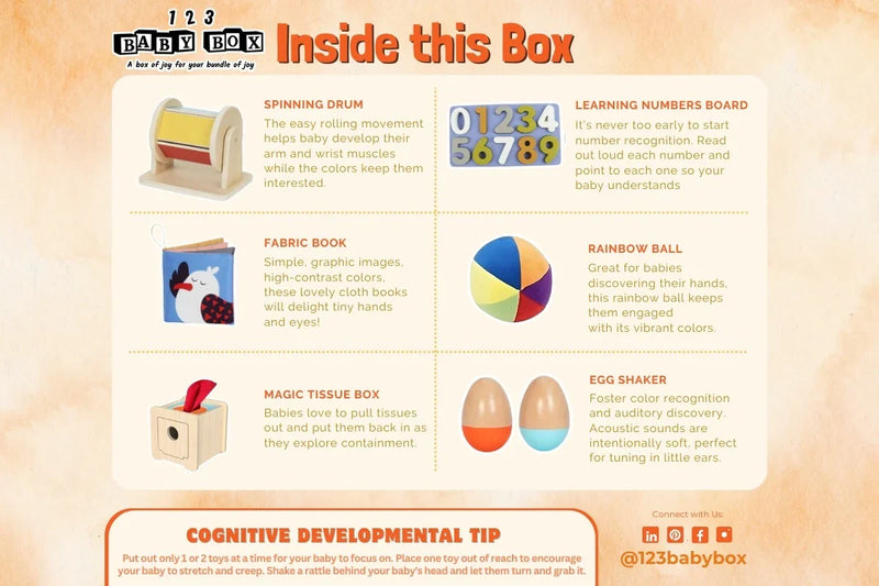 123 Baby Box Montessori Educational Box - Ages 5–6 Months-2