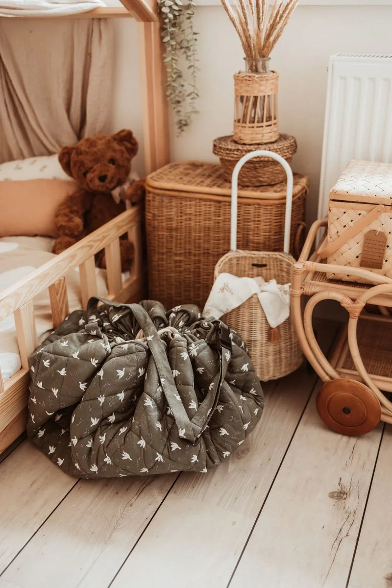 Organic Soft Babymat & Bag | Birds | play&go-2