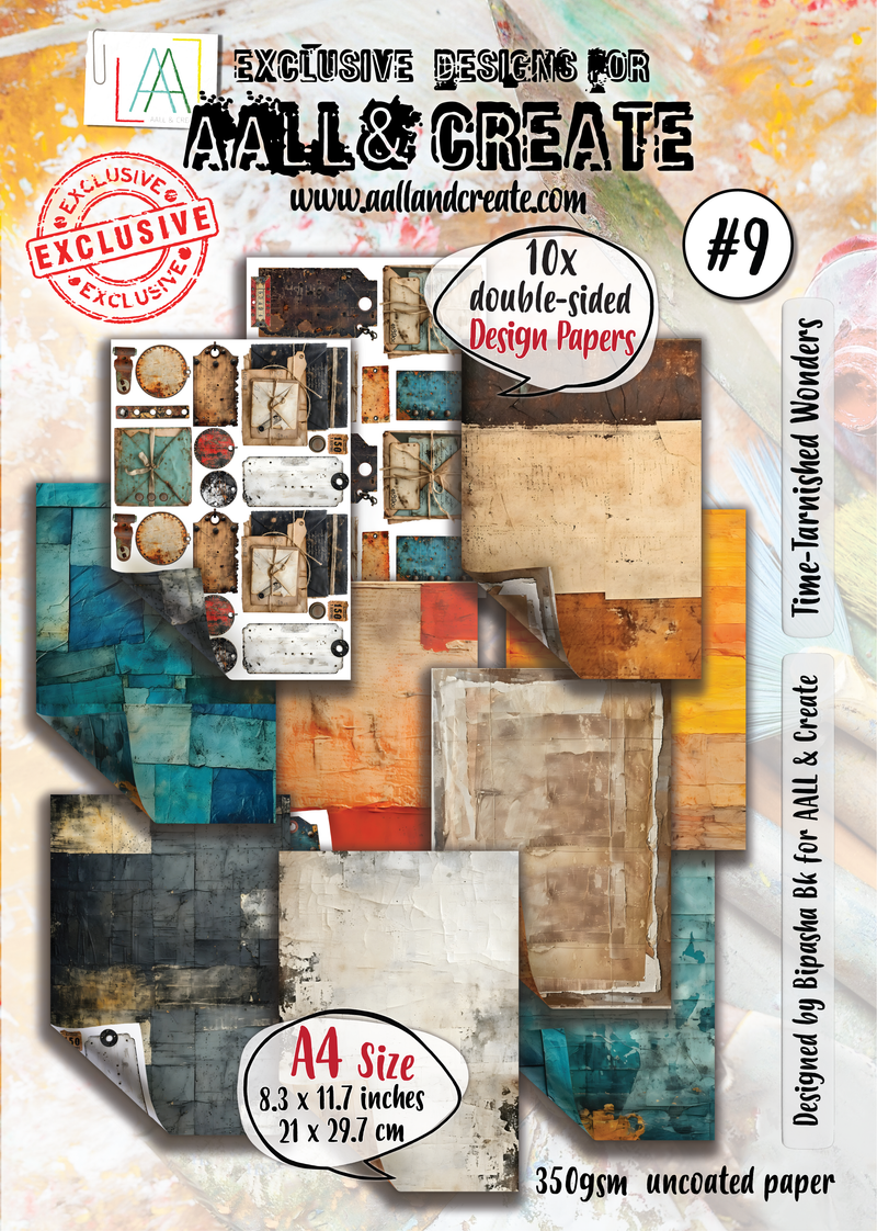 AALL and Create - A4 Design Paper - Time-Tarnished Wonders-1